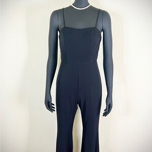 NWOT🌹 Endless Rose S Elegant Black Spaghetti Strap pant Dress
